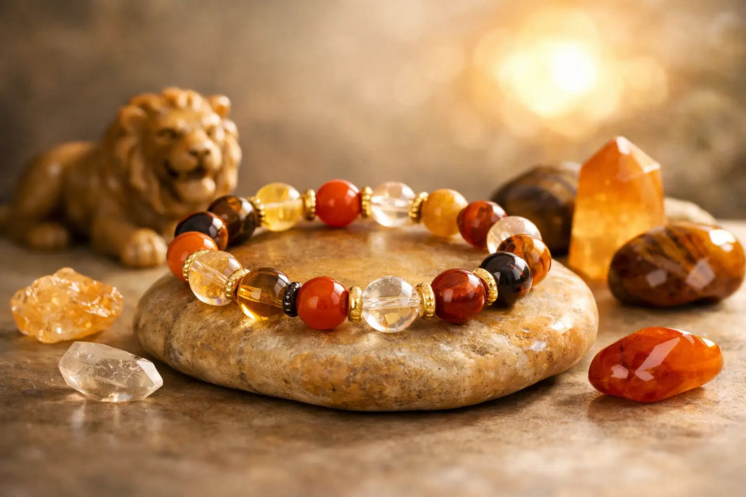 Zodiac Crystal Bracelet for Leo: Best Stones - Raw Spiritual UAE