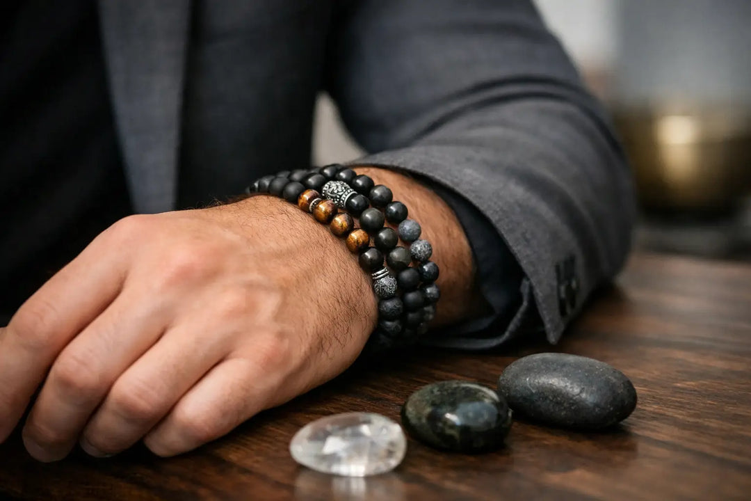 Men Protection Bracelet Stones That Matter - Raw Spiritual UAE