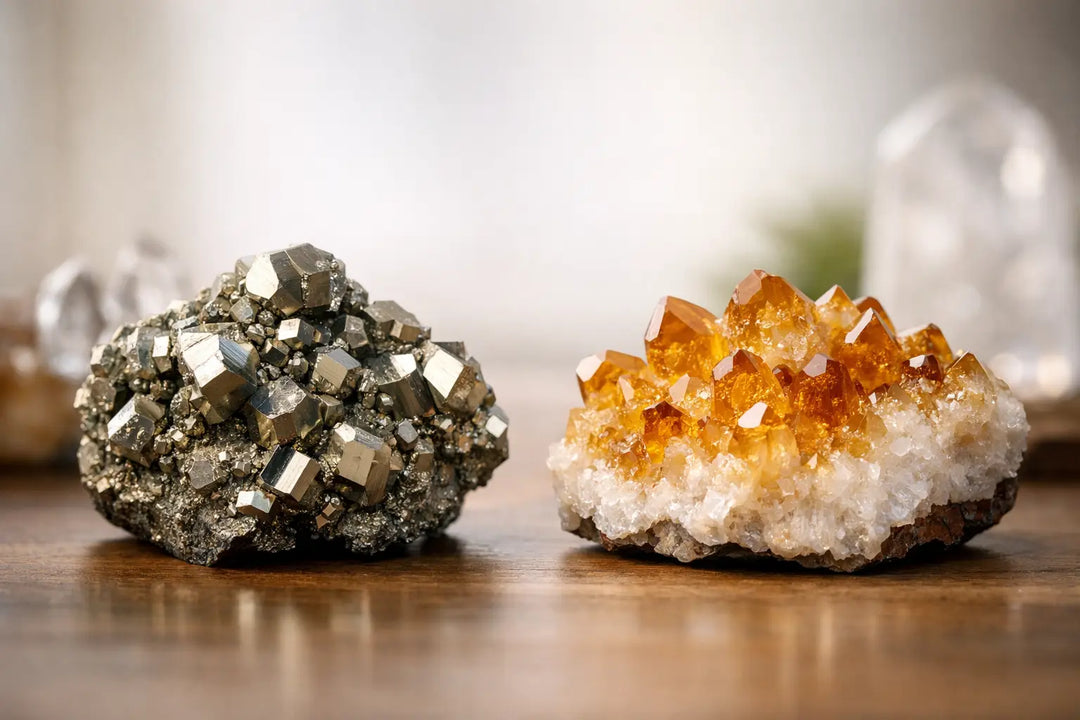 Pyrite vs Citrine for Manifestation