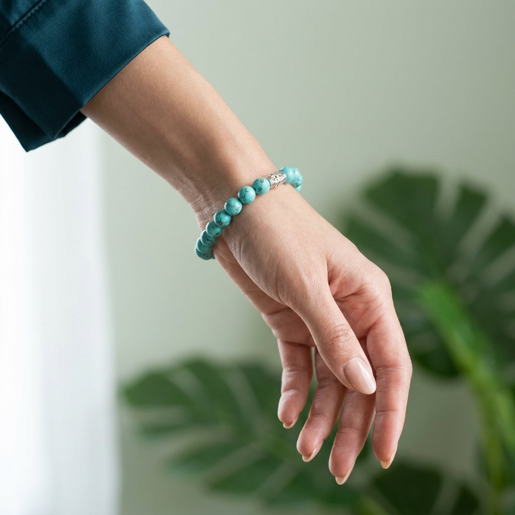 Turquoise Bracelet for Healing & Spiritual Growth - Lifestyle Female