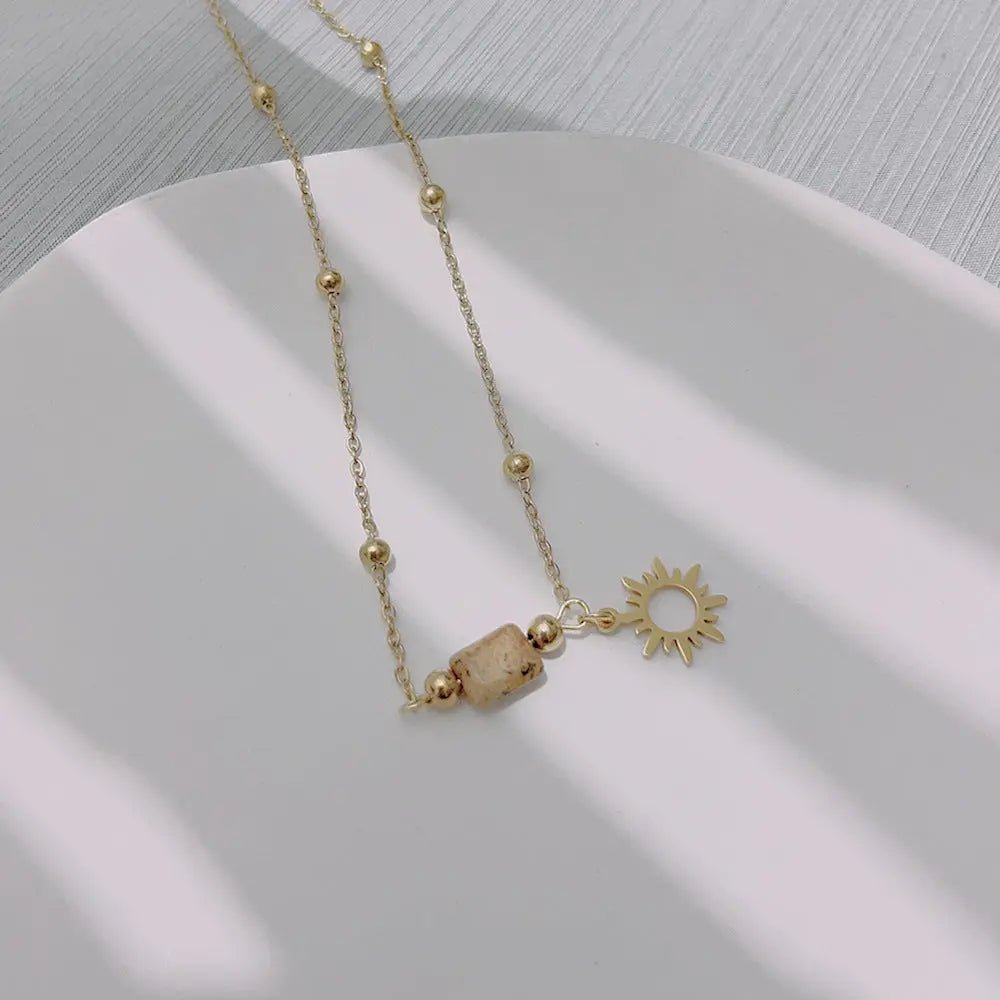 Picture Jasper Necklace for Stability & Grounding Yiwu Shanmei Jane