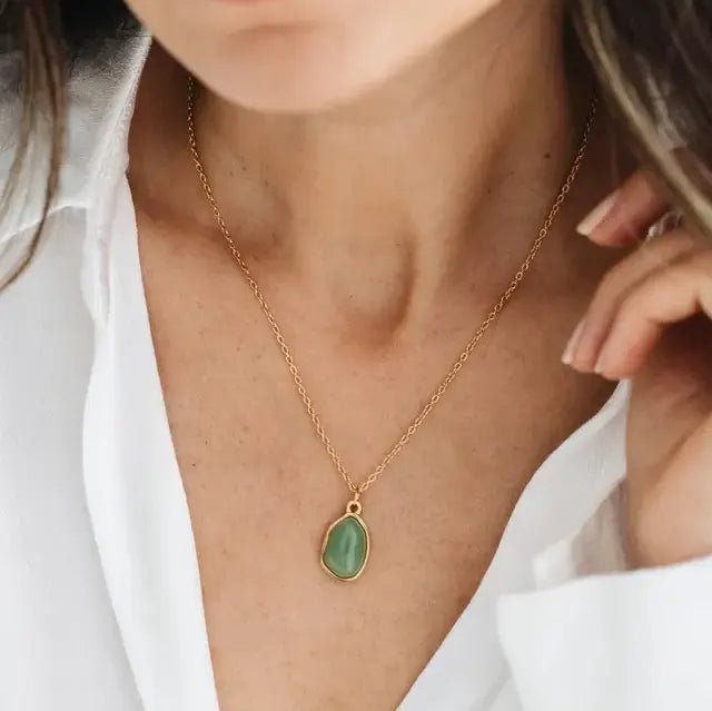 Green Jade Pendant Necklace for Luck & Prosperity Yiwu Shanmei Jane