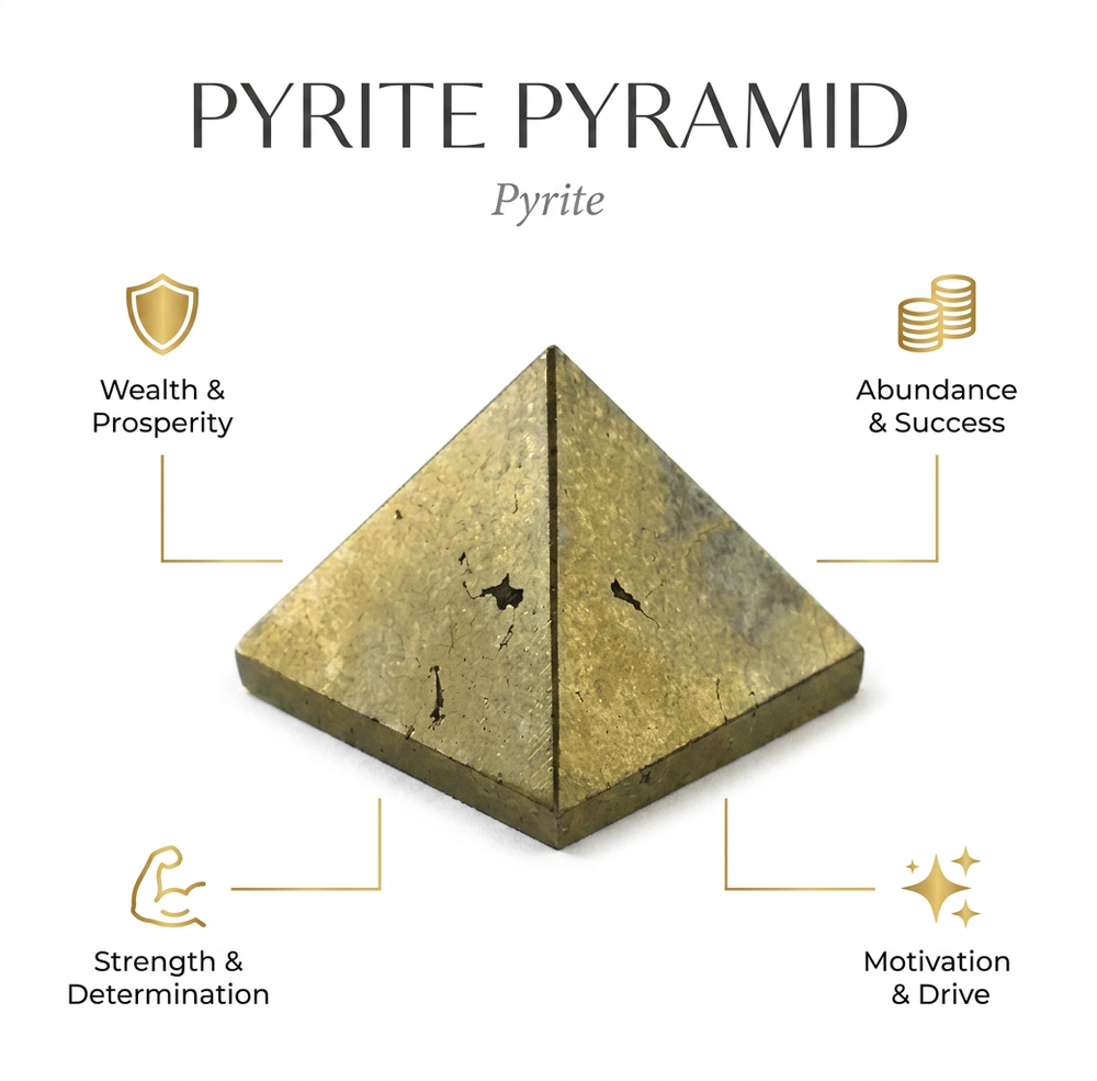 Pyrite Pyramid tor Wealth & Prosperity - Infographic