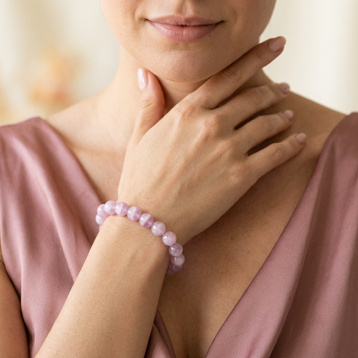 Kunzite Bracelet for Enhancing Intuition & Creative Thinking - Lifestyle F