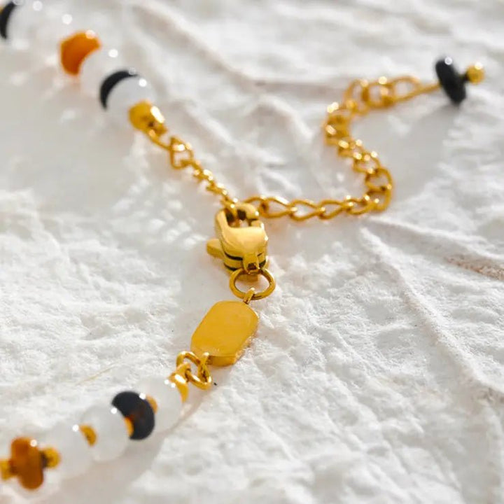 Agate (Hakik) & Tiger Eye Necklace for Prosperity & Abundance Yiwu Jinyou VIMI