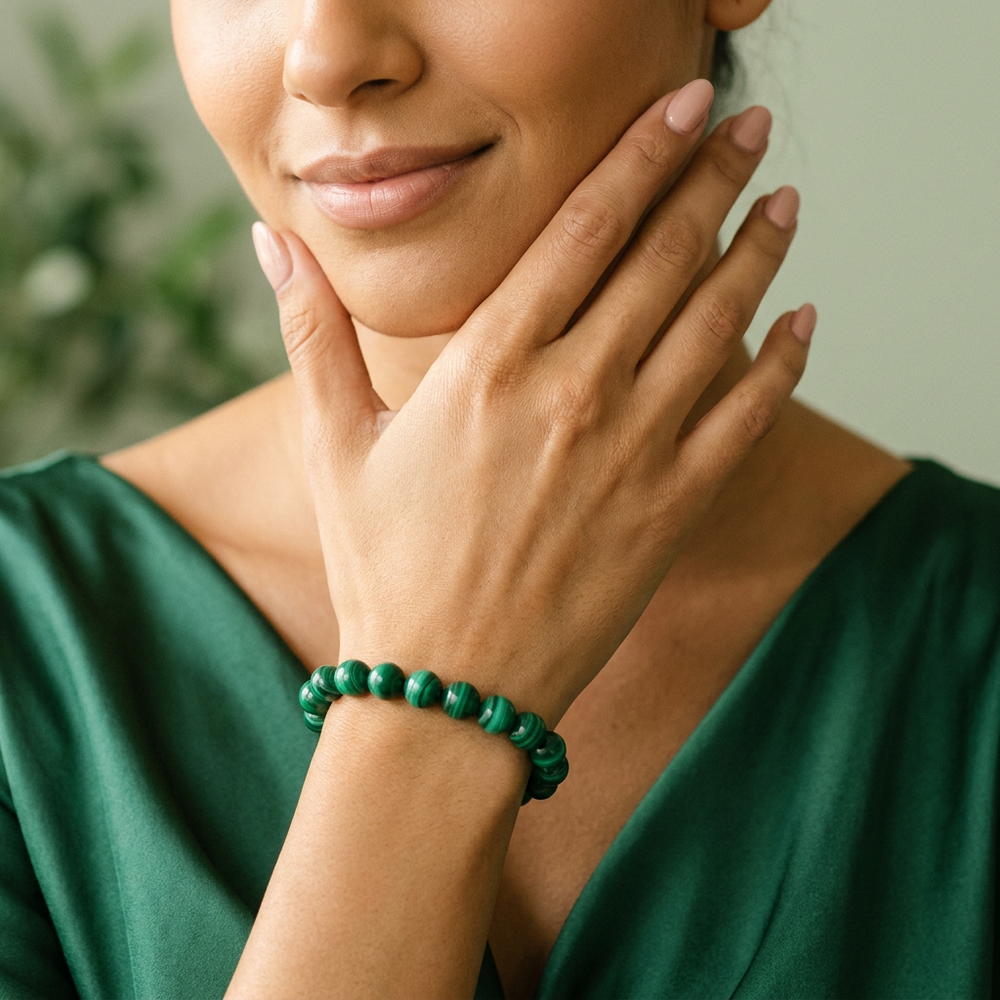 Malachite Bracelet for Change and Transformation - Lifestyle Female