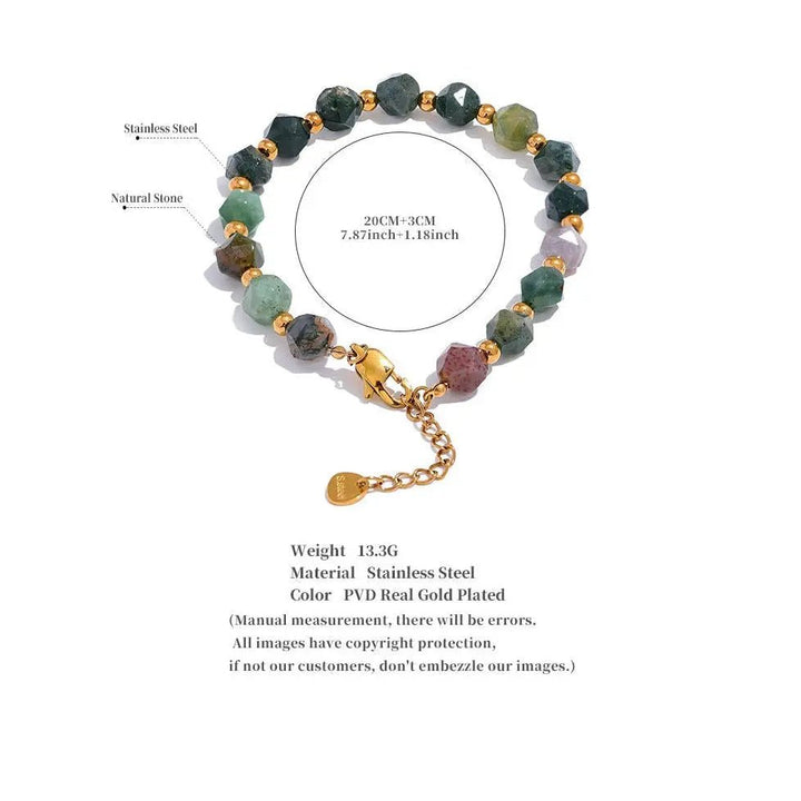 Agate (Hakik) Bracelet for Growth, Prosperity, Harmony Yiwu Jinyou VIMI