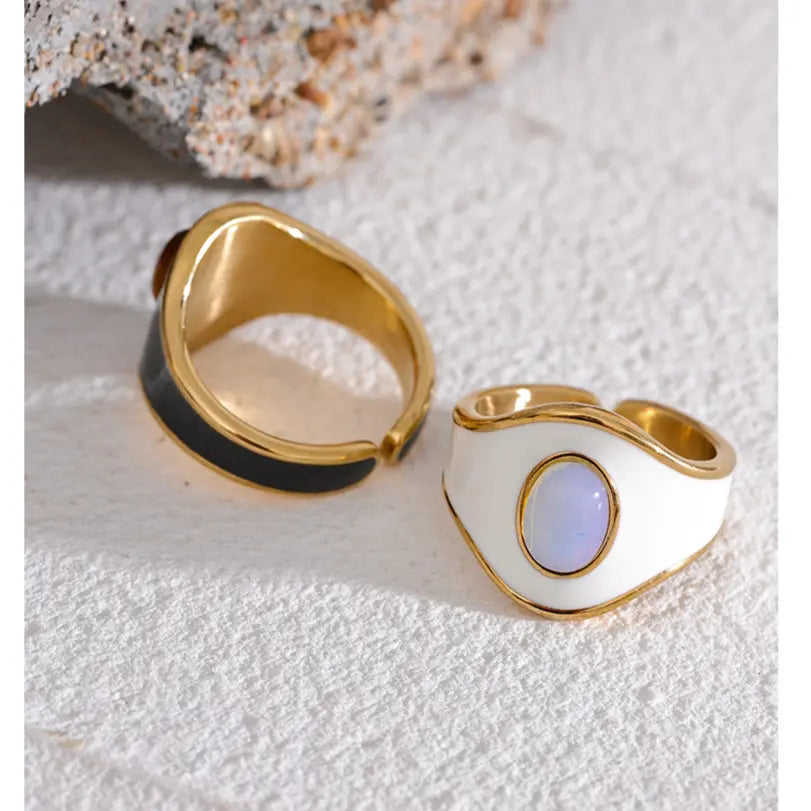 Gia Enamel Ring with Opal Stone Yiwu Jinyou VIMI