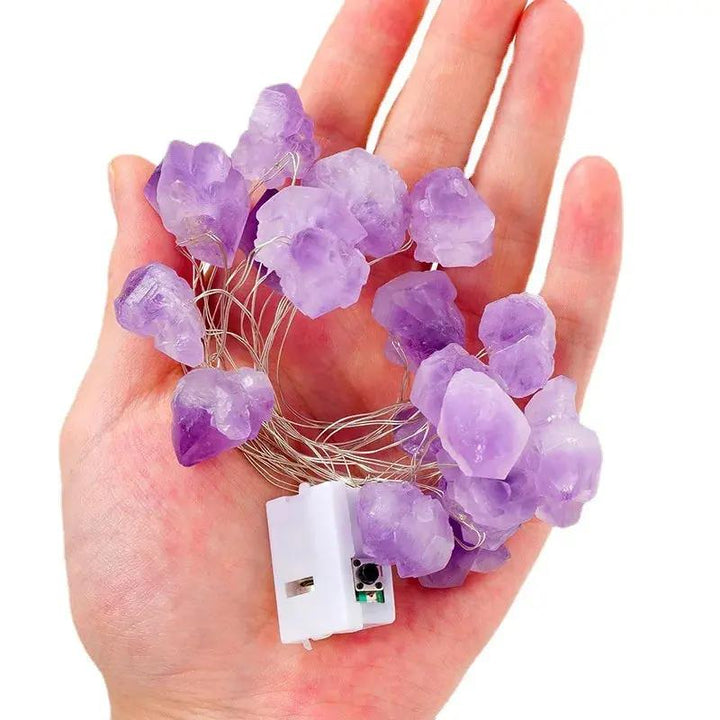 Amethyst String Lights for healing  by Raw Spiritual
