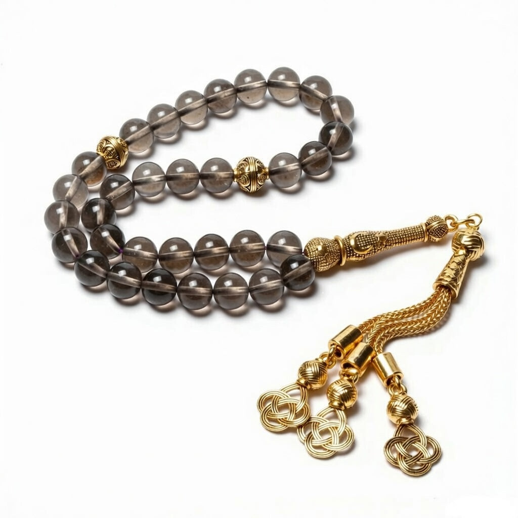Smoky Quartz Tasbih - Raw Spiritual UAE