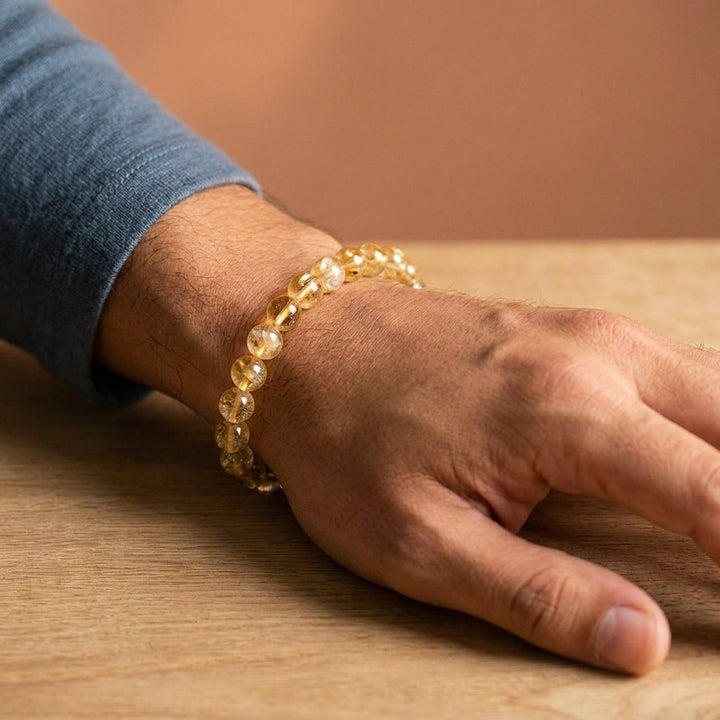 Citrine for wealth, positivity & manifestation. Zodiac: Aries, Gemini, Leo - Lifestyle Male