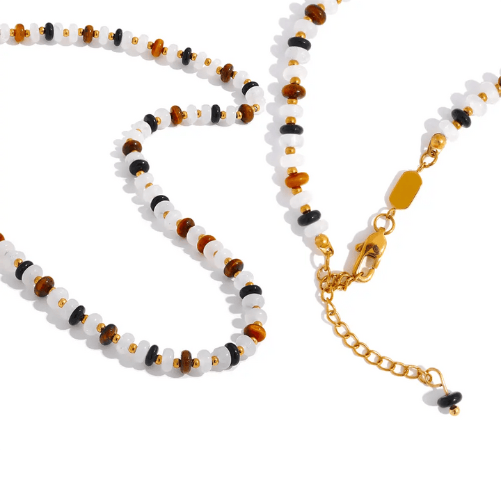 Agate (Hakik) & Tiger Eye Necklace for Prosperity & Abundance Yiwu Jinyou VIMI