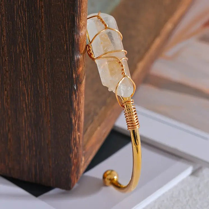 Citrine Cuff Bangle For Wealth & Prosperity Yiwu Shanmei Jane