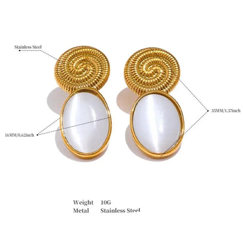 Cat's Eye Earrings for Abundance  by Raw Spiritual