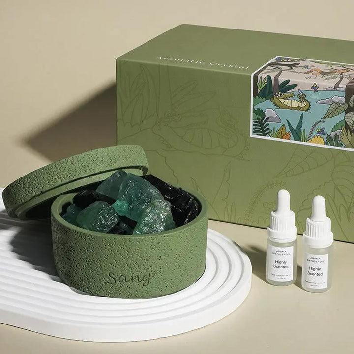 Aventurine Crystal Aroma Diffuser for Prosperity  by Raw Spiritual