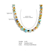 Aventurine, Citrine, Aquamarine Necklace for Abundance & Success  by Raw Spiritual