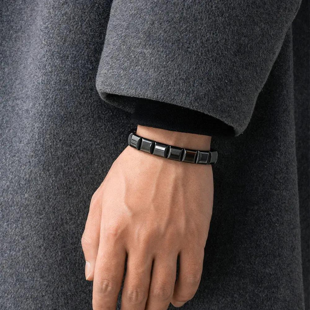 Hematite Square bracelet for Protection & Grounding  by Raw Spiritual