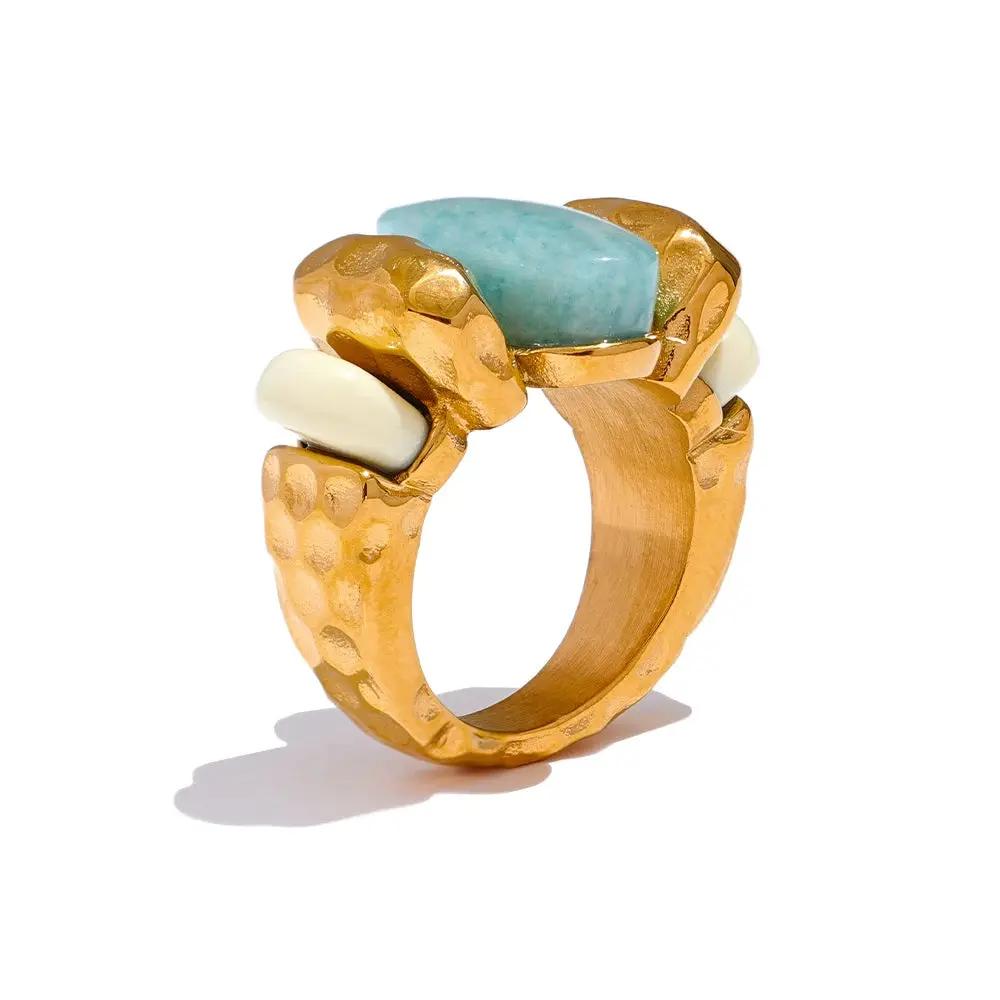Amazonite "Tianhe" Ring for Communication & Confidence  by Raw Spiritual