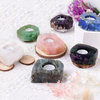 Rose Quartz Crystal Candle Holder for Love  by Raw Spiritual