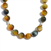 Maillard Tiger Eye Necklace for Protection  by Raw Spiritual