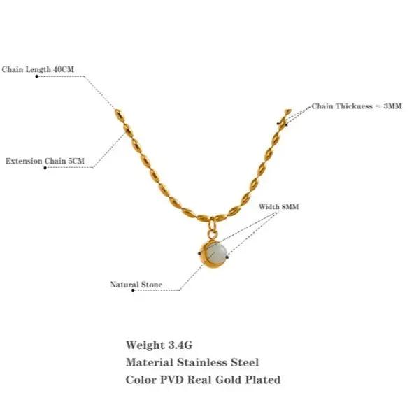 Aventurine Pendant Necklace for Abundance & Prosperity  by Raw Spiritual