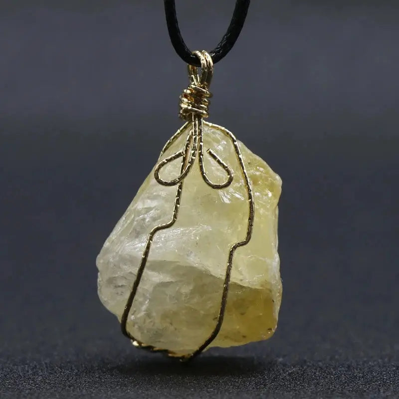 Citrine Pendant Necklace for Abundance & Cleansing Yiwu Shanmei Jane