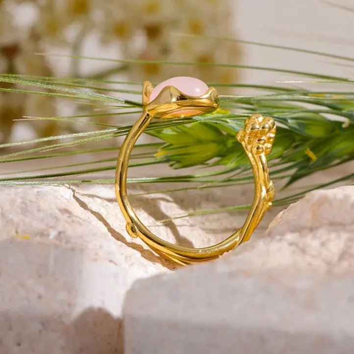Rose Quartz S925 Silver Ring for Love & Relationships Yiwu Landy Jewelry Summer WU