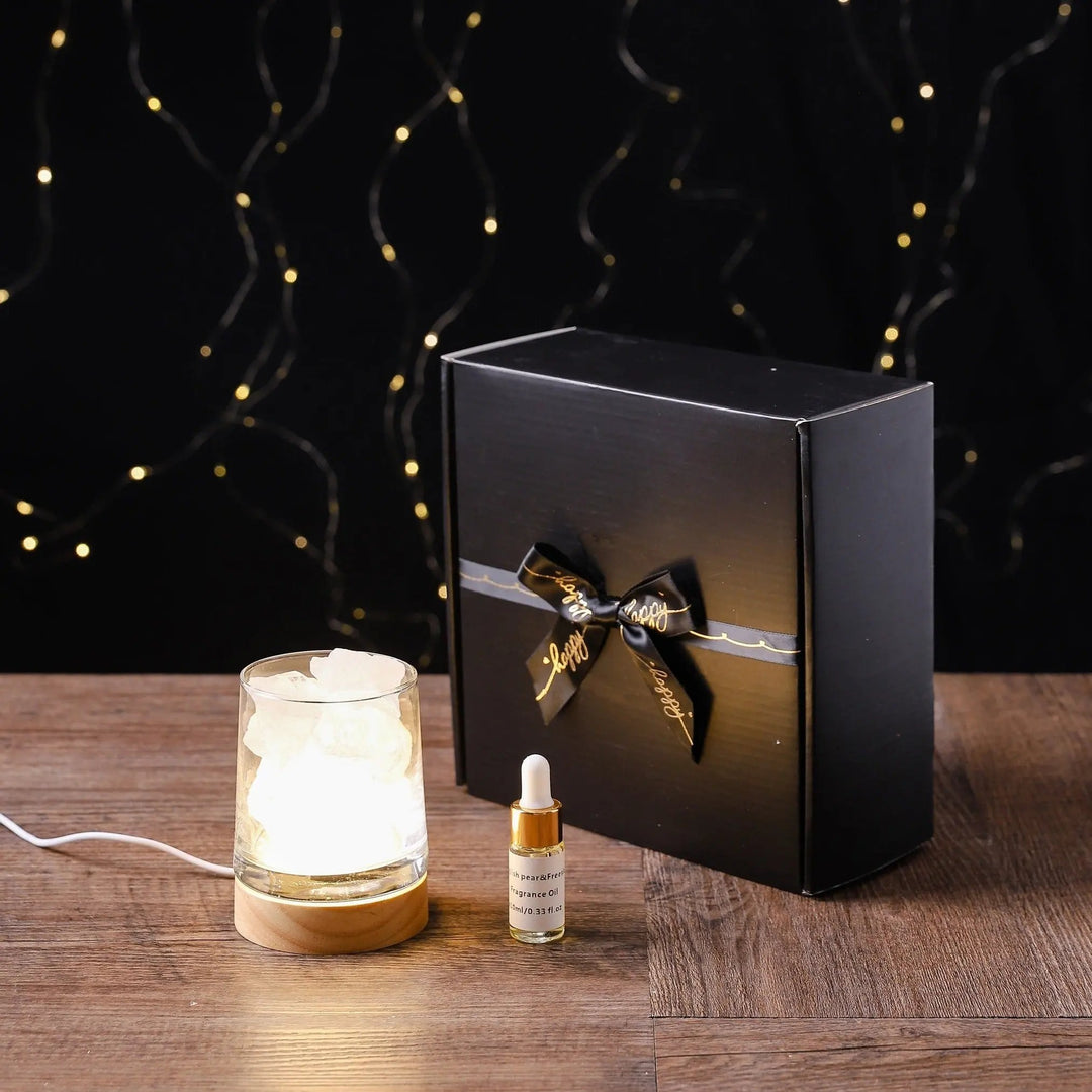 Clear Quartz Crystal Aroma Diffuser Lamp  by Raw Spiritual