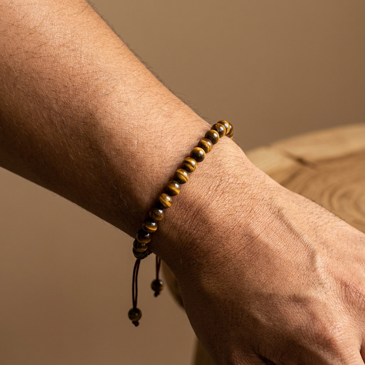 Tiger Eye Thread Bracelet for Protection & Courage - Lifestyle M