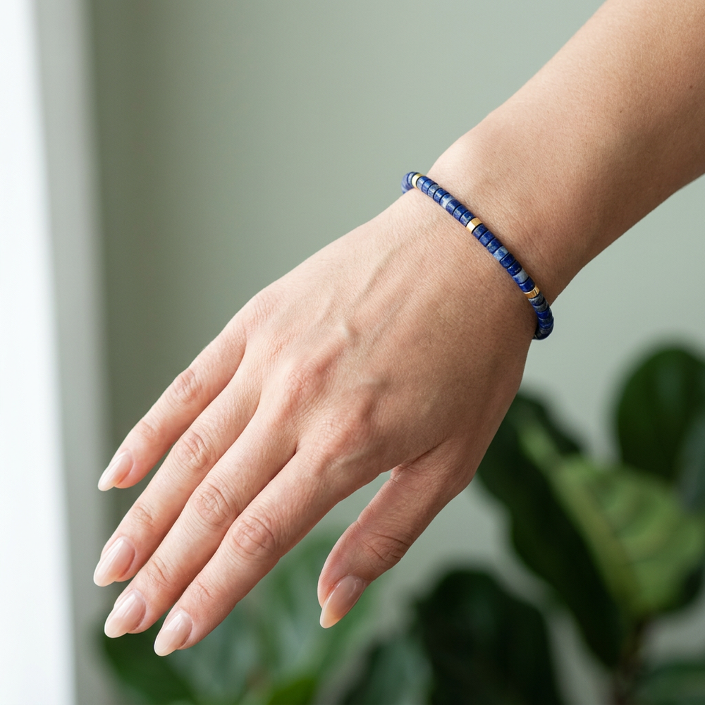 Lapis Lazuli Braided Bracelet for Wisdom & Communication - Lifestyle F