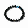 Black Tourmaline Evil Eye Bracelet for Protection & Purification