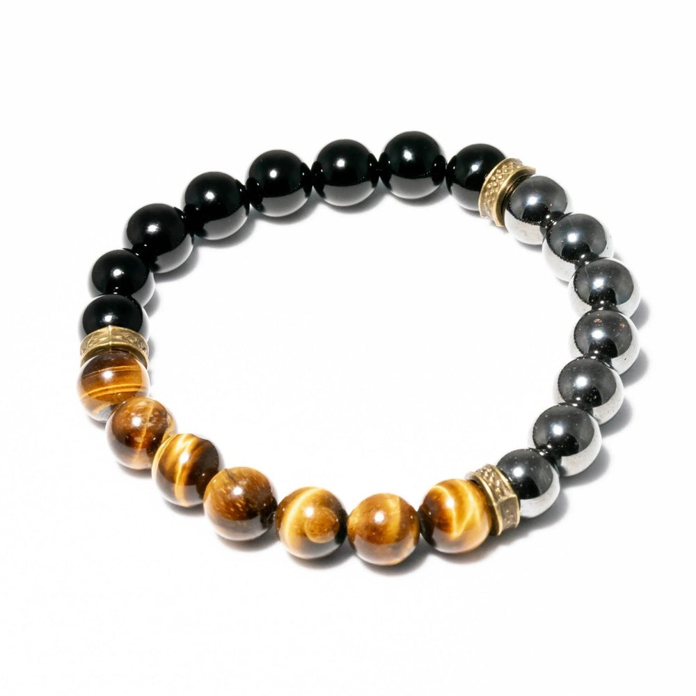 Tiger Eye, Black Onyx & Hematite Triple Protection Bracelet Yiwu Shanmei Jane