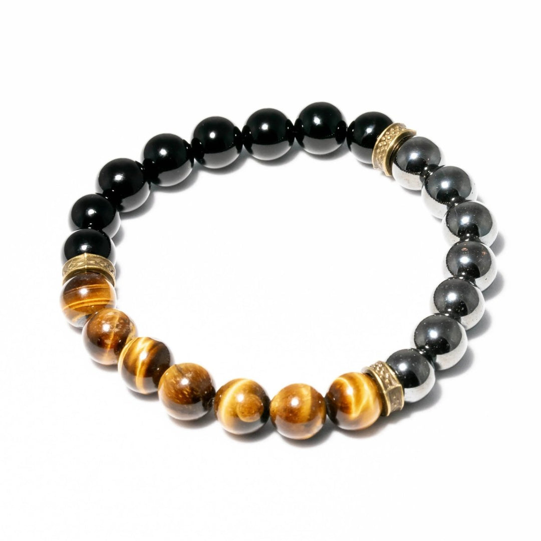 Tiger Eye, Black Onyx & Hematite Triple Protection Bracelet Yiwu Shanmei Jane