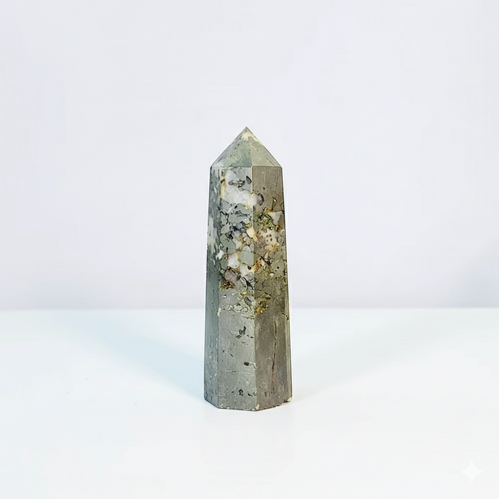 Pyrite hexagon point for Wealth - Raw Spiritual UAE