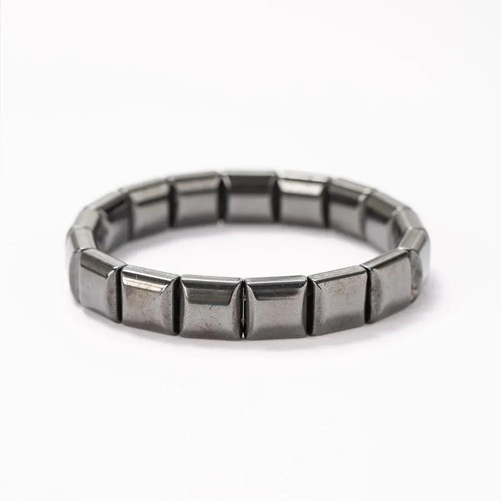 Hematite Square bracelet for Protection & Grounding  by Raw Spiritual