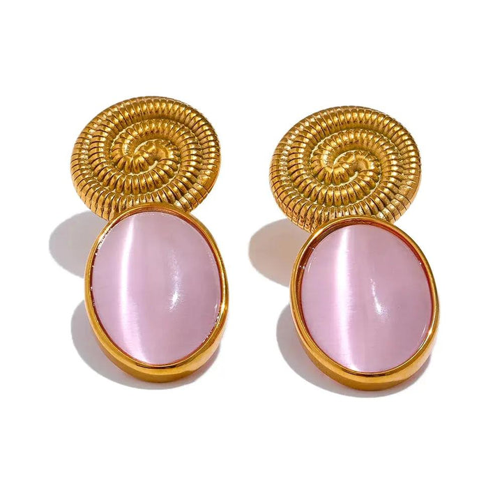 Cat's Eye Earrings for Abundance  by Raw Spiritual