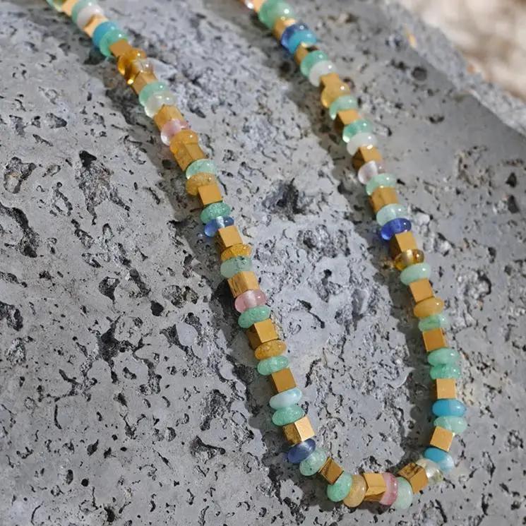 Aventurine, Citrine, Aquamarine Necklace for Abundance & Success  by Raw Spiritual