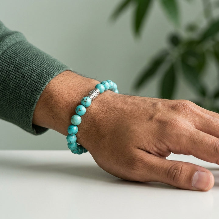 Turquoise Bracelet for Healing & Spiritual Growth - Lifestyle Male