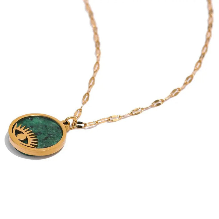 African Turquoise Evil Eye Nazar Necklace for Protection & Growth Yiwu Jinyou VIMI