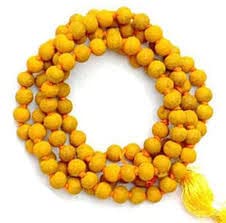 Natural Haldi (turmeric) 108 Beads Rosary for Wellbeing