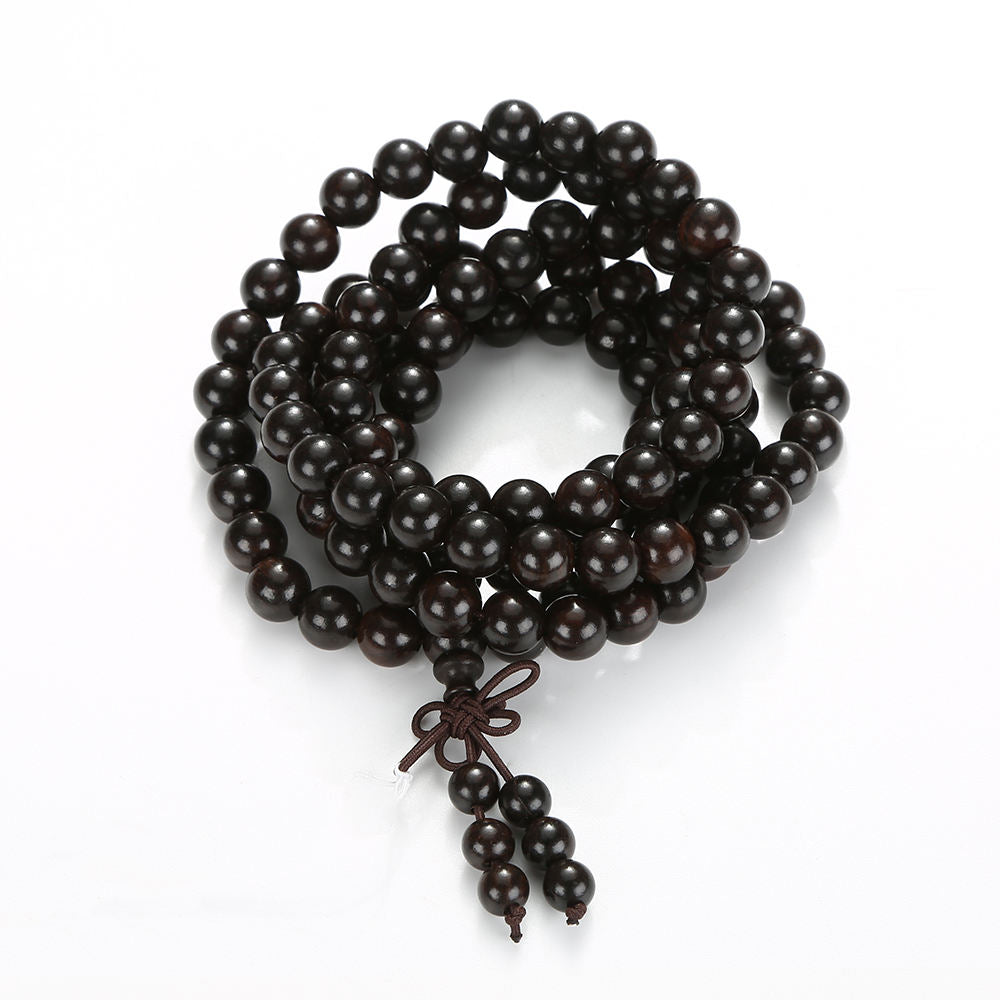 Natural Ebony Karungali 108 Beads Rosary for Protective & Grounding