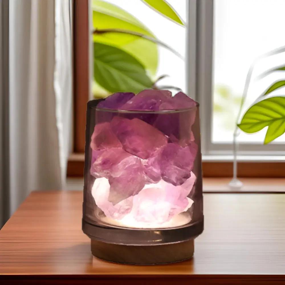 Amethyst Crystal Aroma Diffuser Lamp  by Raw Spiritual