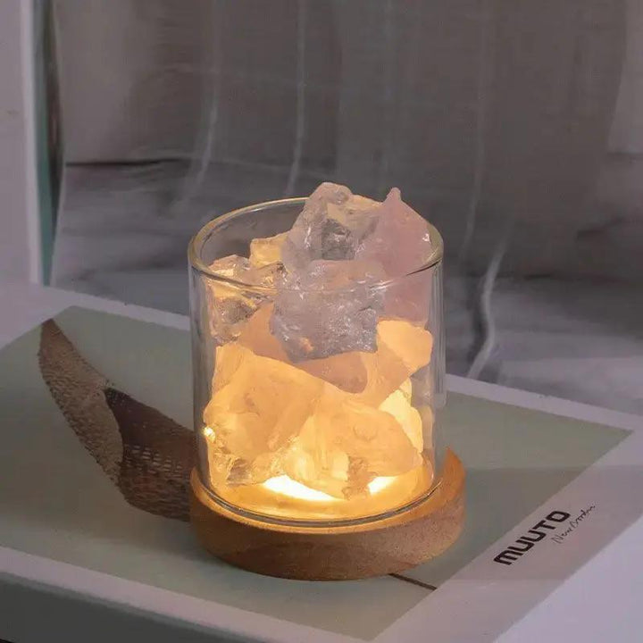Clear Quartz Crystal Aroma Diffuser Lamp  by Raw Spiritual