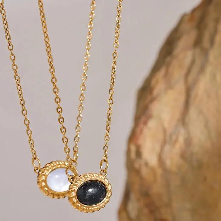 Black Agate (Haqik) Pendant for Growth & Prosperity  by Raw Spiritual