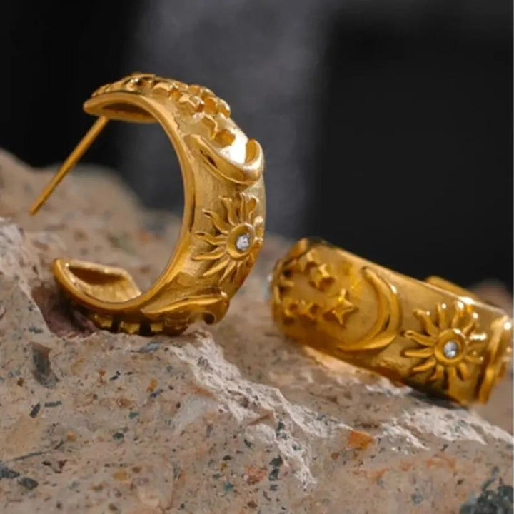 Celeste Bracelet & Earrings Set  by Raw Spiritual