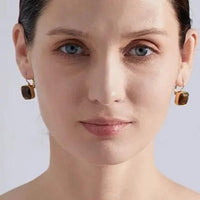 Cat’s eye Opal Earrings for Prosperity & Clarity  by Raw Spiritual