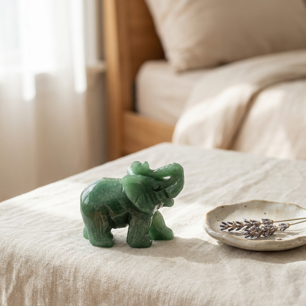 Aventurine Elephant for Opportunity & Luck - Lifestyle