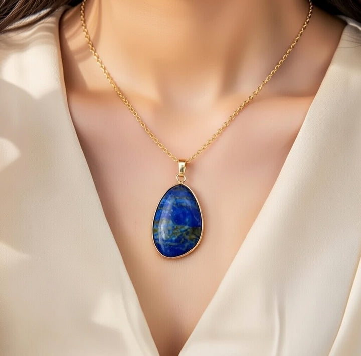 Lapis Lazuli Pendant for Wisdom & Communication - Raw Spiritual UAE