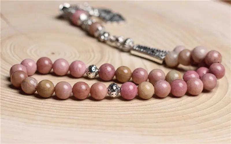 Rhodochrosite Misbaha  by Raw Spiritual