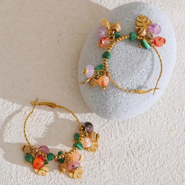 Aventurine & Agate Earrings for Luck & abundance  by Raw Spiritual